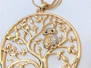 Owl on Tree Pendant