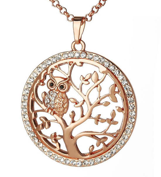 Owl on Tree of Life Necklace