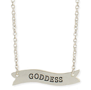 Goddess Engraved Necklace