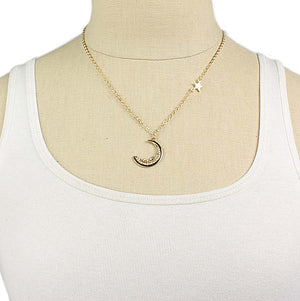 Shiny Moon and Star necklace