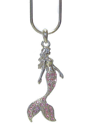 Rhinestone mermaid Necklace