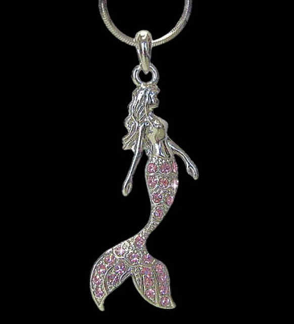 Rhinestone mermaid Necklace