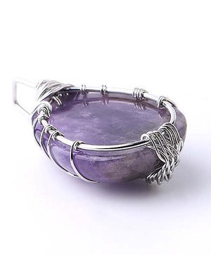Back of Wire Wrapped Amethyst