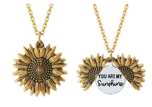You are my sunshine message pendant necklace
