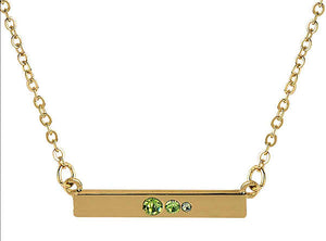 August Peridot Birthstone Necklace