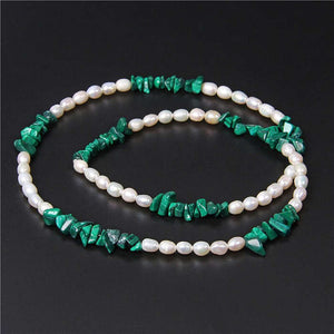 Malachite and Pearl necklace