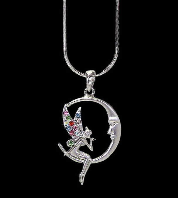 Fairy and Moon Necklace