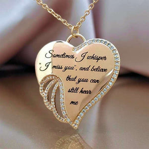 Heart Necklace with Inspirational Saying