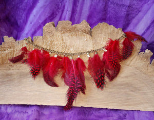 Red Feather Necklace