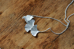 Sterling Silver Ginkgo Leaf necklace