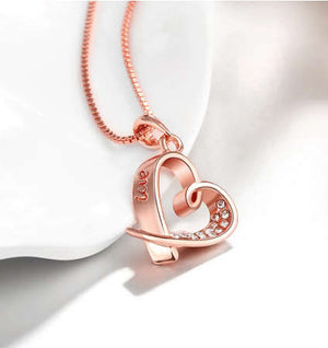 three d heart necklace