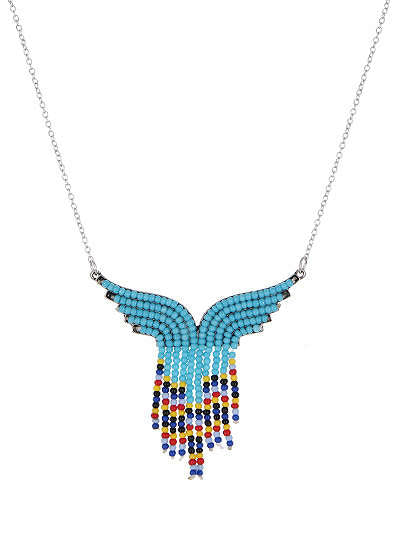 Seed Bead Wing Necklace