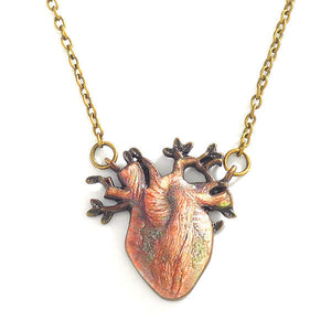 Tree Anatomical Heart necklace