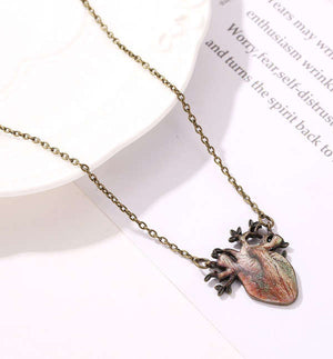 Anatomical Heart Tree Necklace