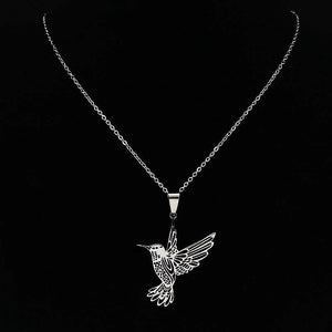 Stainless Steel Hummingbird Necklace