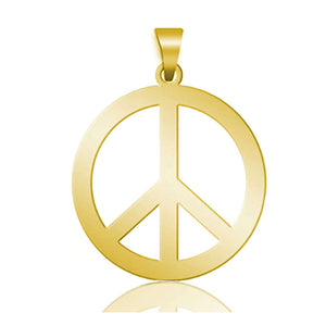 Stainless Steel Peace Sign Necklace