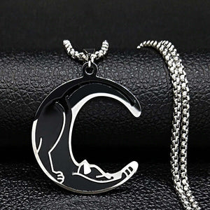 Cat moon Necklace