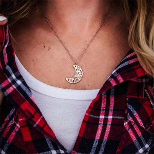 Mountain Scene Necklace in Moon