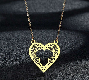Heart Necklace Stainless Steel