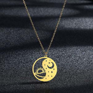 Stainelss Steel Yin Yang Necklace