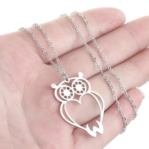 Stainless Steel Owl Necklace