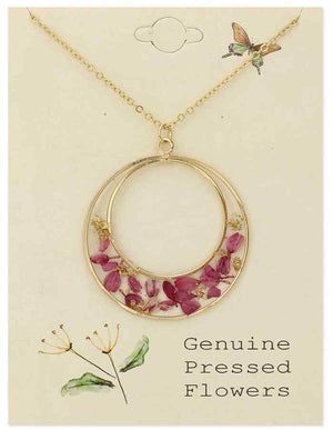Genuine pressed flower jewelry