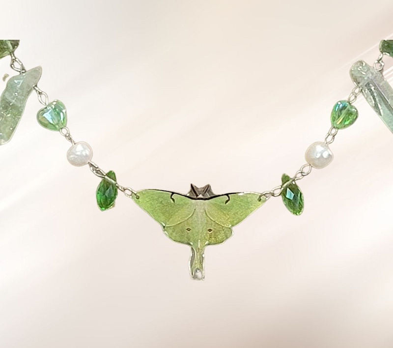 Luna Moth necklace