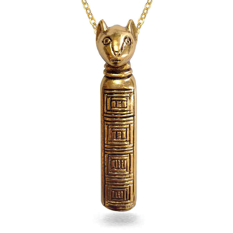Egyptian Style Mummy cat necklace
