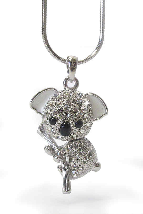crystal Koala pendant necklace