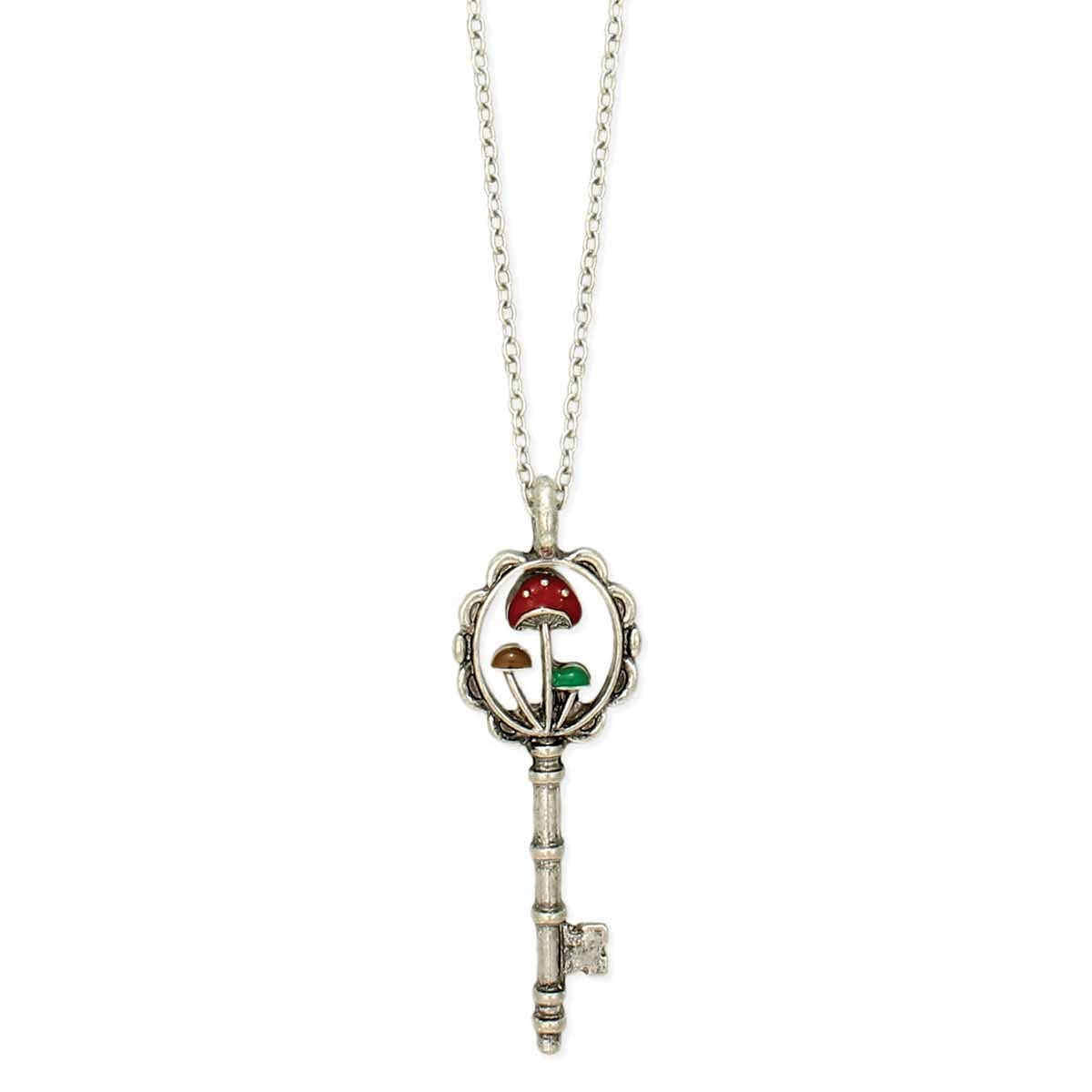 Ladies Disney Couture Silver Plated Cinderella Statement Key Necklace  (DSN353) | WatchShop.com™