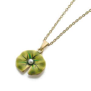 Monet Water Lily Pendant Necklace