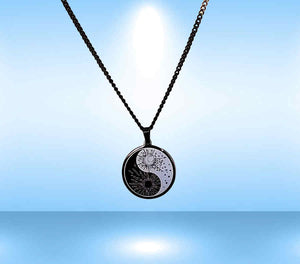 Moon and Sun Yin Yang Necklace