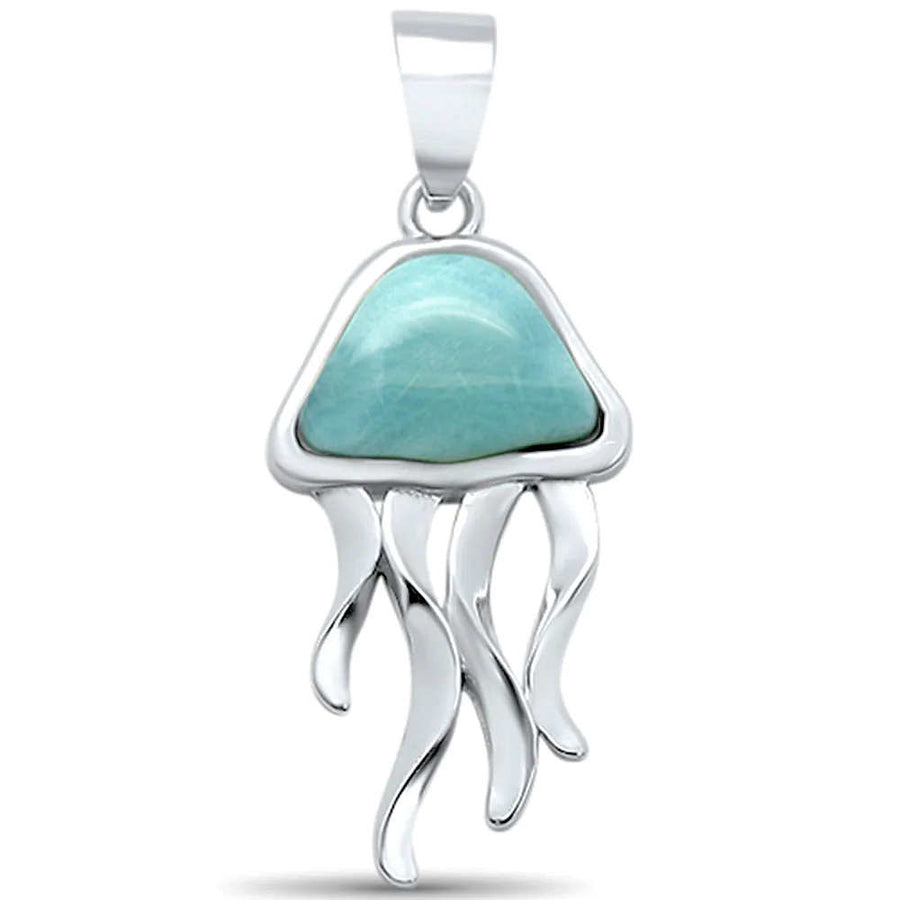 Larimar Jellyfish Pendant