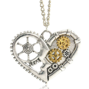 Necklace - Steampunk Style Heart