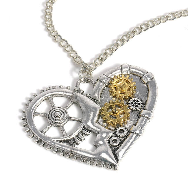 Necklace - Steampunk Style Heart