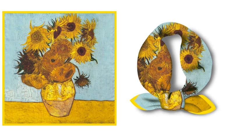 Sunflower silk scarf