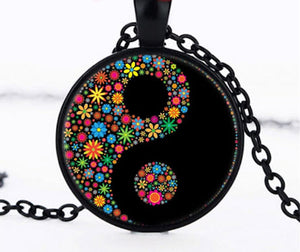 Ying Yang Flower Necklace