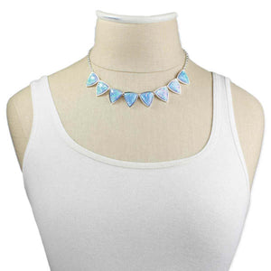 Northern Lights Silver & Holographic Bib Necklace